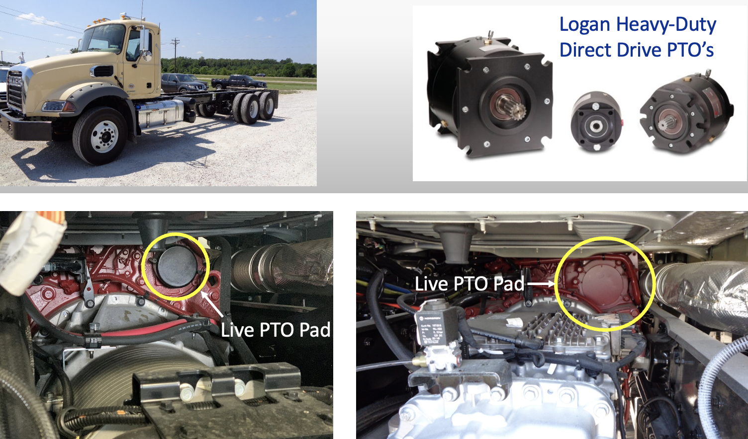 Volvo Engine and Mack MP7 Drive with Live PTO